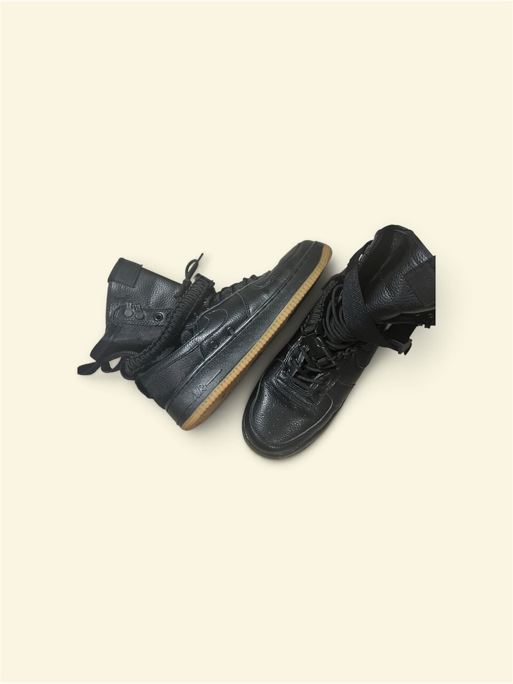 Nike Black High-Top Sneakers with Gum Outsole